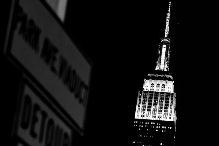Nacht, New York, Empire State Building, Manhattan, Hochhaus, USA, Wolkenkratzer