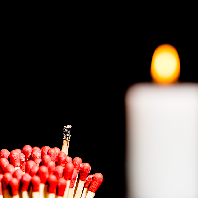 Streichholz, Streichhölzer, brennen, Kerze