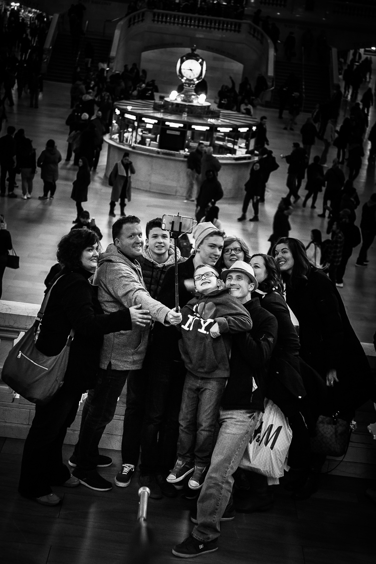 Selfie, Familie, Grand Central, New York, Streetfoto, Bahnhof