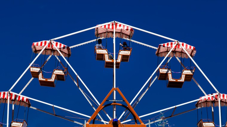 Riesenrad, Gondel, blau, Himmel, wolkenlos