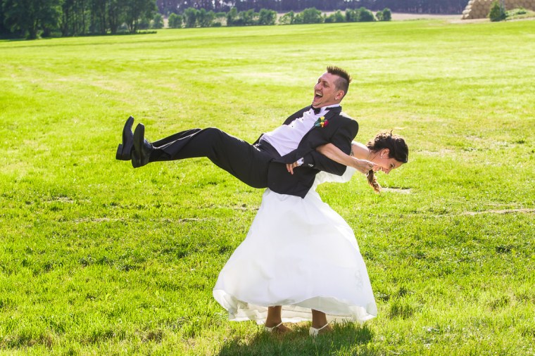 Brautpaar, Wiese, Brandenburg