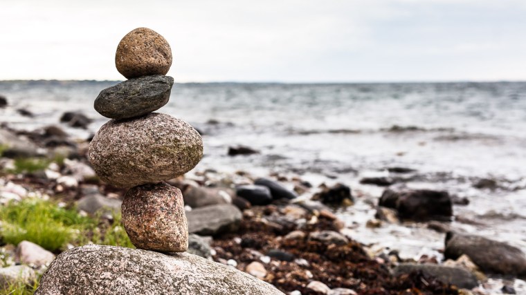 Wegmarkierung, Steine, Strand, Ostsee, Aeroe, Dänemark, Insel