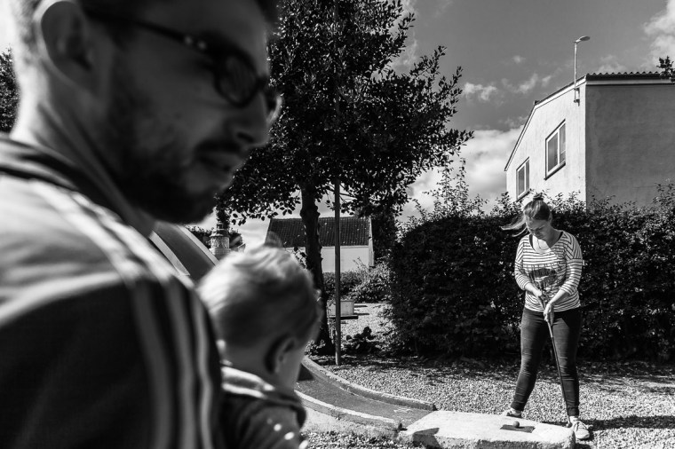 Minigolf, Familie, Soeby, Aeroe, Dänemark