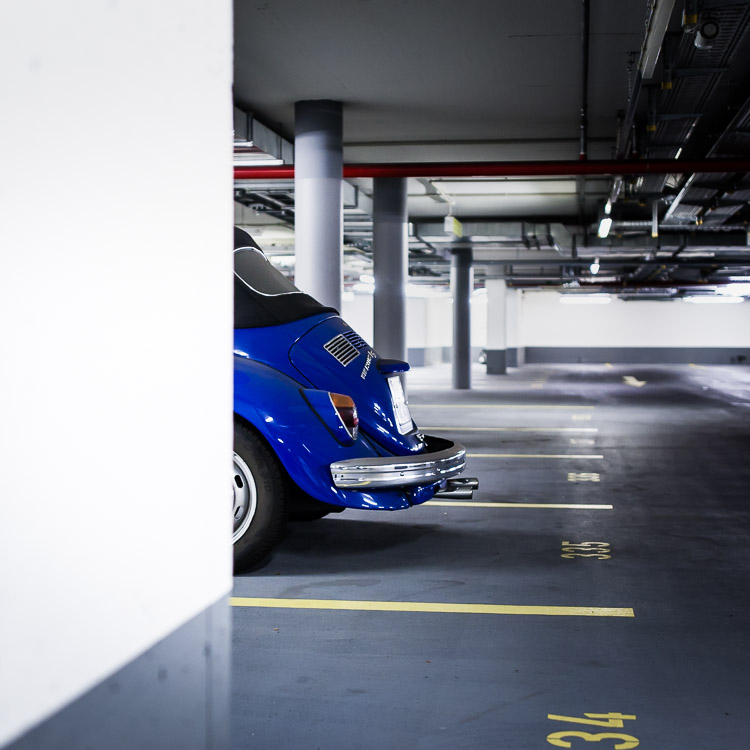 Tiefgarage, VW, Käfer, Cabrio