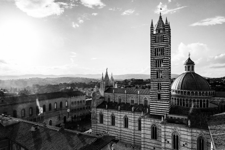 Siena, Toskana, Italien, Dom, Campanile