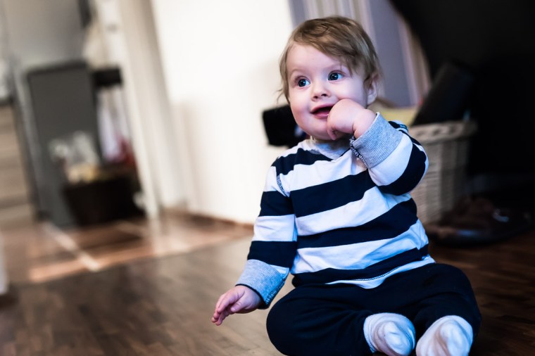 Kleinkind, Säugling, Junge, sitzen, Porträt