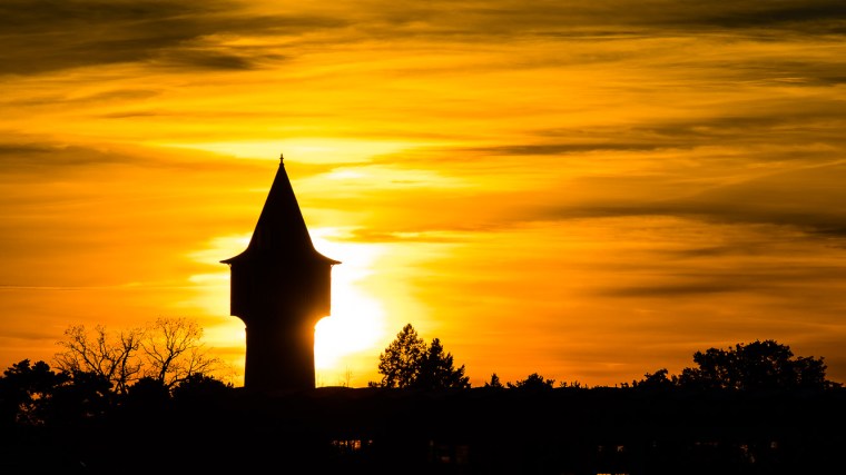 Wasserturm, Zernsdorf, Königs Wusterhausen, Sonnenuntergang