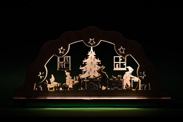 Schwippbogen, LED, dunkel, Wichtel, Werkstatt